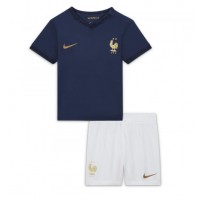 Camiseta Francia Primera Equipación para niños Mundial 2022 manga corta (+ pantalones cortos)